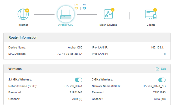 locate the router icon