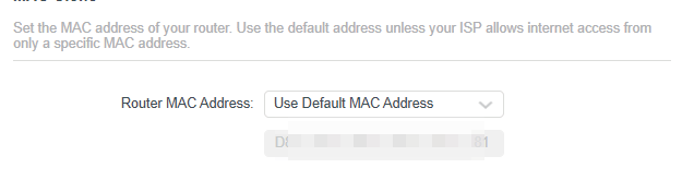 MAC address section
