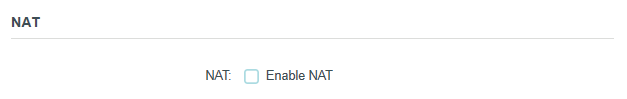 NAT Checkbox