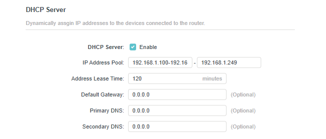 DNS server page