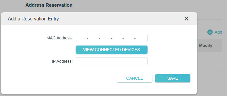 add a reservation entry box