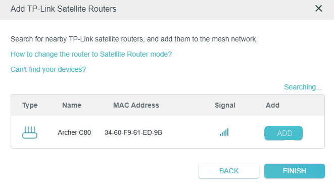 satellite device added page