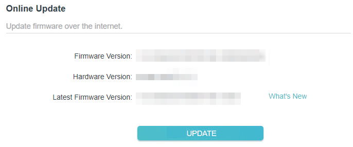 Update page with the button of update