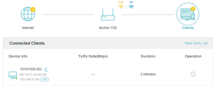located the mesh client icon when the Router is in Access Point Mode