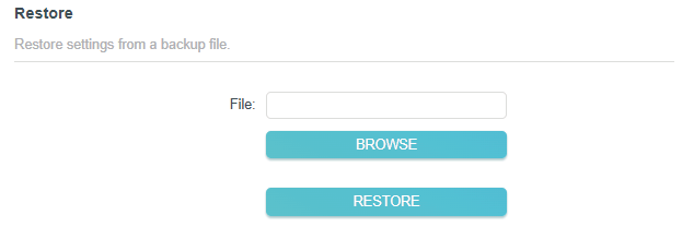 restore page when the Router is in Access Point Mode