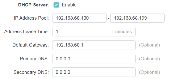 address reservation page when the Router is in Range Extender Mode