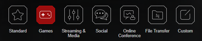 Select an activity to prioritize the internet traffic of the specific applications