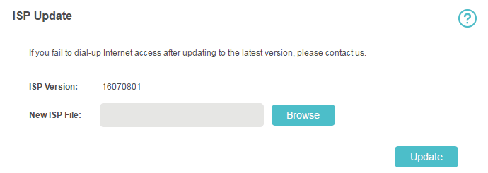 the ISP Update section