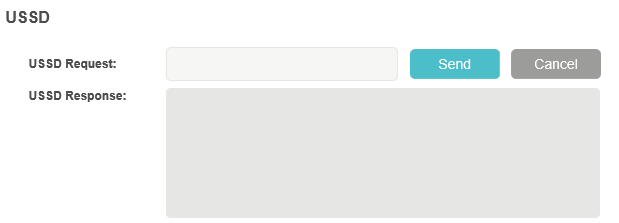 the Advanced > Dial-up > USSD page