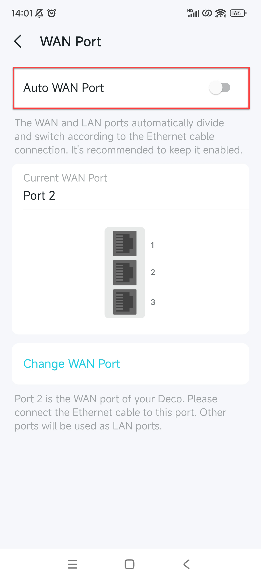 locate Auto WAN Port