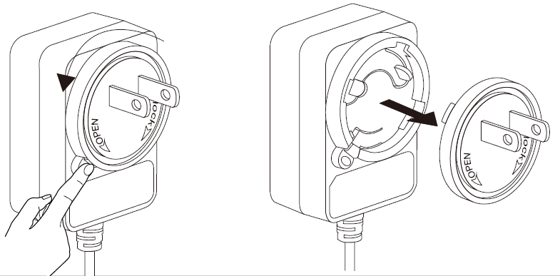 image displaying how to change the power adapter