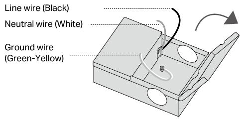 box open with 3 wires exposed