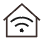 a house icon with a wifi signal icon in it