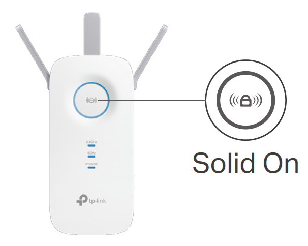 The Signal LED is solid on