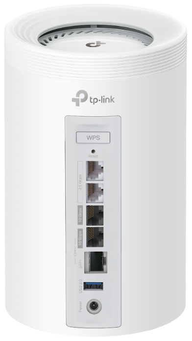 the back panel  displaying buttons and ports of Deco 