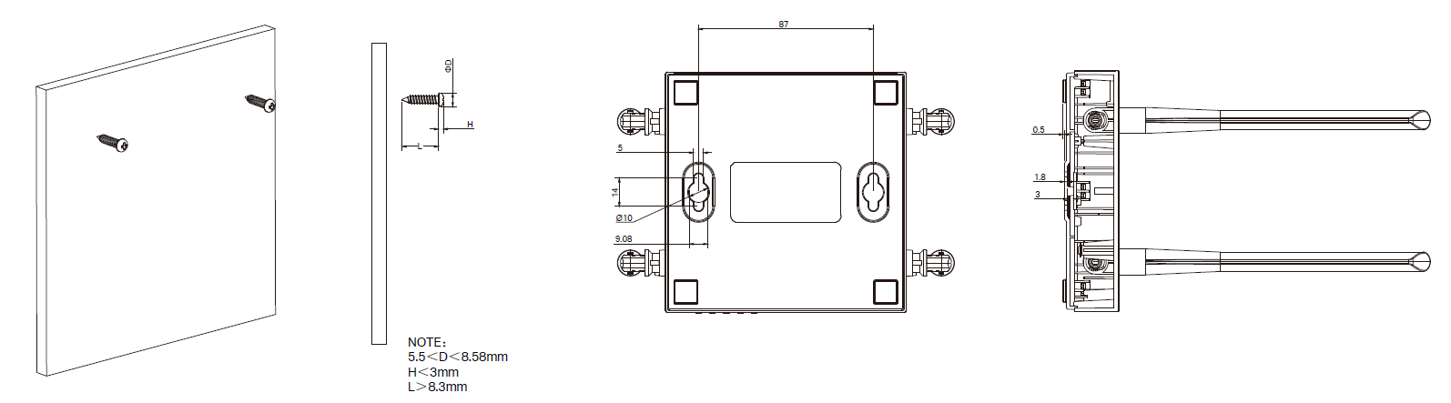 Mounting diagram