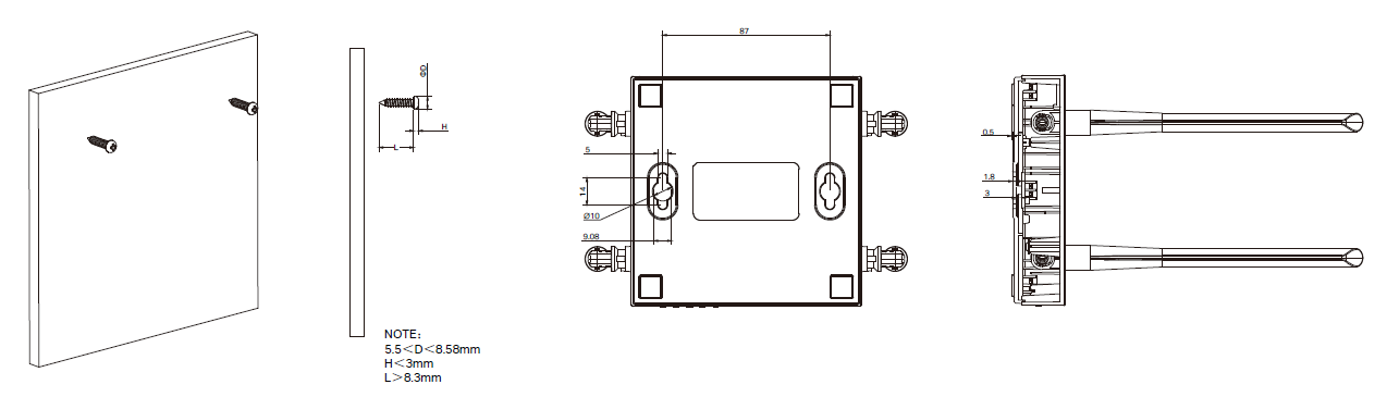The mounting diagram 