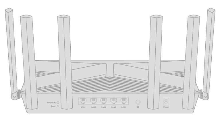 Archer AX56 1.0's back panel
