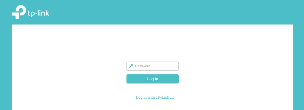 Login page