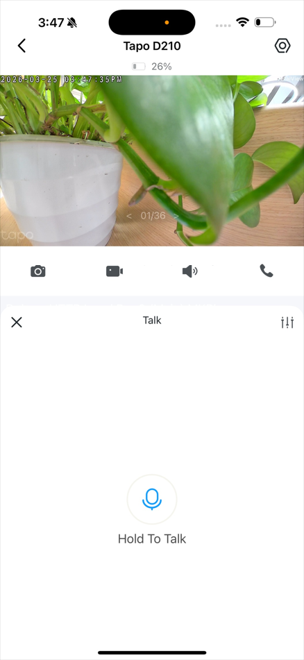 Tap the Talk icon and hold to talk
