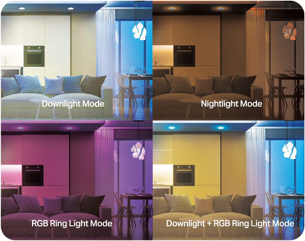 Four Lighting Modes