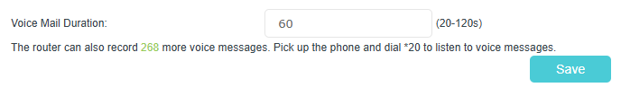 Image for voice mail duration