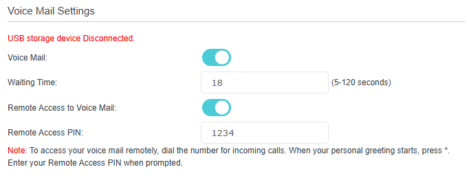 Image for voice mail settings