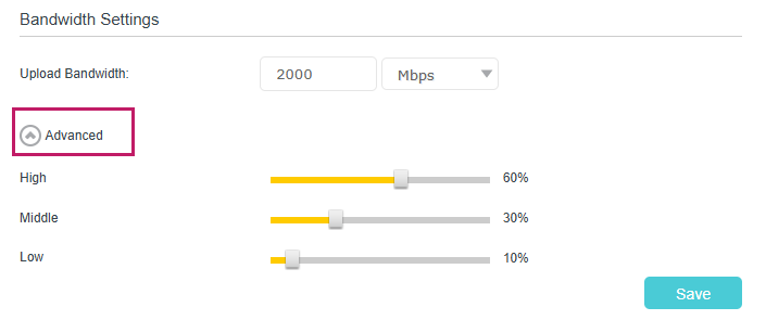 Image of advanced settings