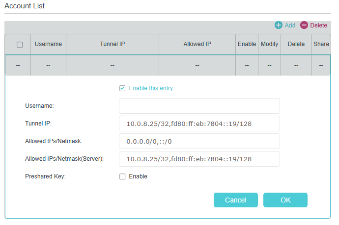 Image of adding an account
