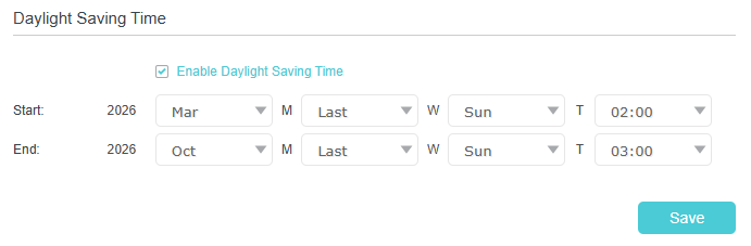 Image of enabling daylight saving time