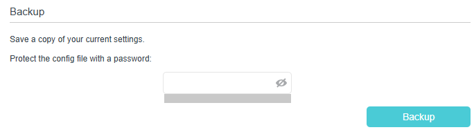 Image of enabling backup feature