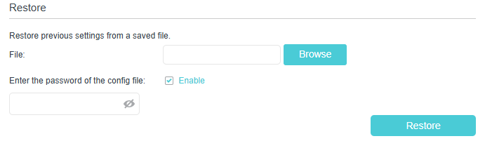 Image of restoring settings