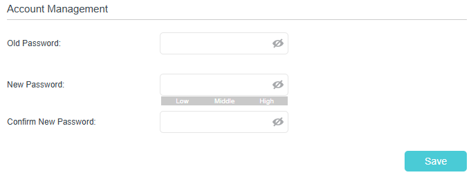 Image pf account management section