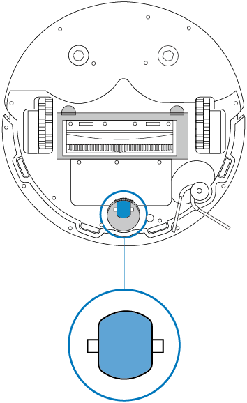 Caster Wheel on the back of the robot vacuum