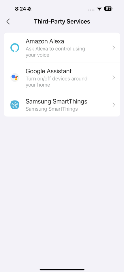 Select service as you like and follow the app instructions to complete the settings.