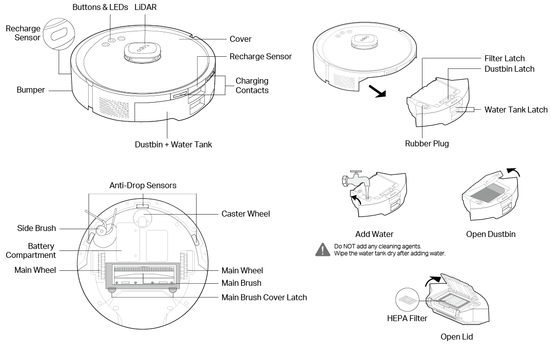Appearance of robot vacuum rv30 max plus
