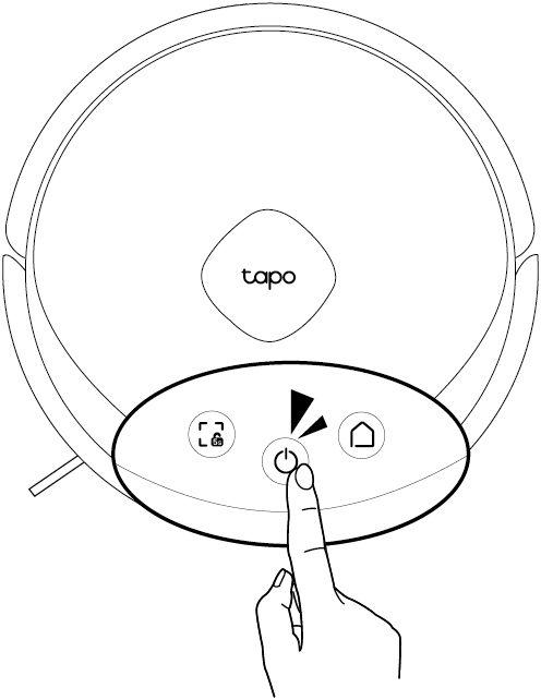 Power button on the center