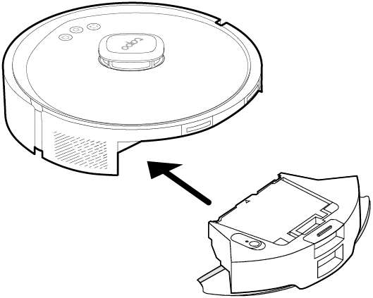 Re-install the dustbin and water tank.