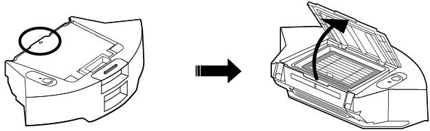 Remove the dustbin and open the lid.