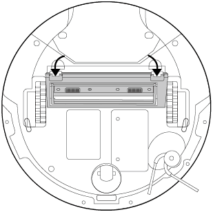 unlatch and remove the main brush cover