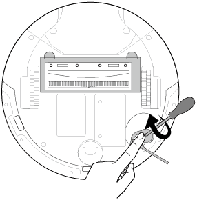 Side Brush on the back of the robot vacuum