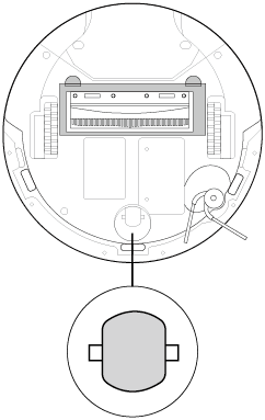 Caster Wheel on the back of the robot vacuum