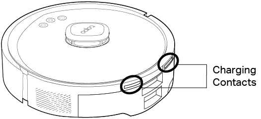 Charging Contacts on the robot vacuum