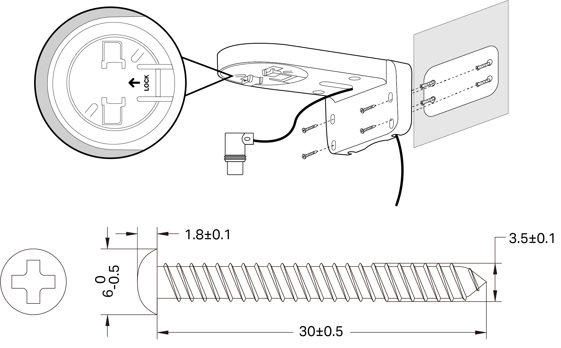 Install the bracket
