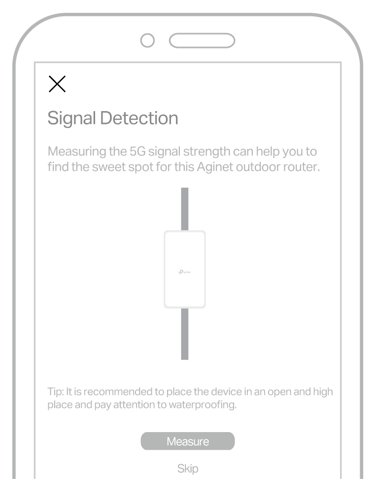 An image showing the Measure page on the TP-Link Tether app.