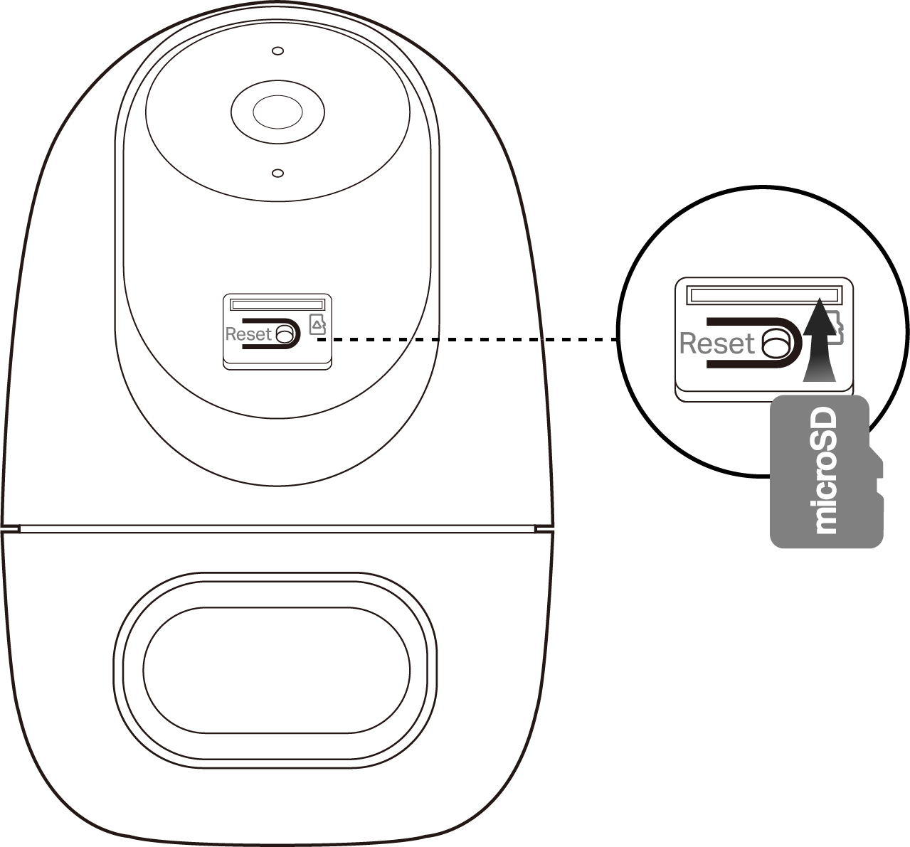 Insert the microSD card