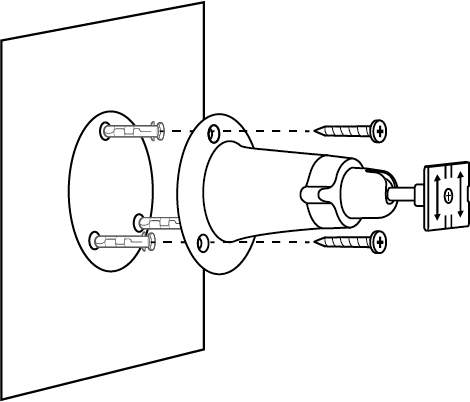 Displays how to secure the solar panel bracket