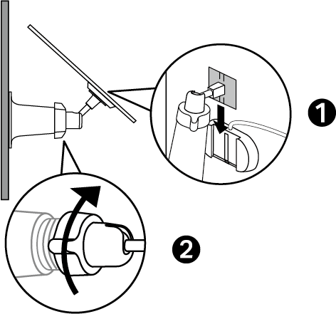 Displays how to secure the solar panel and adjust its angle.