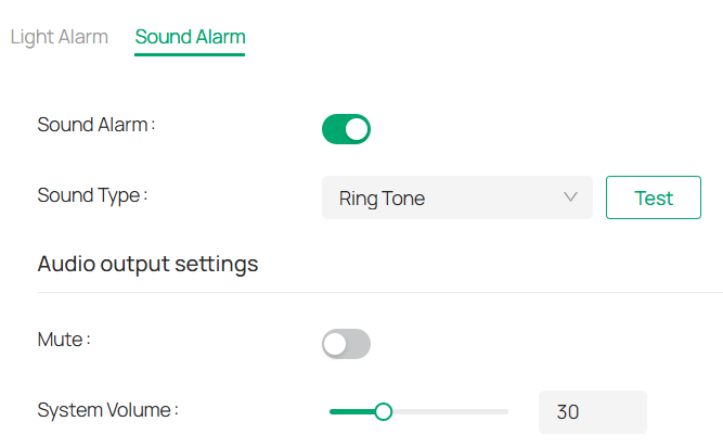sound alarm