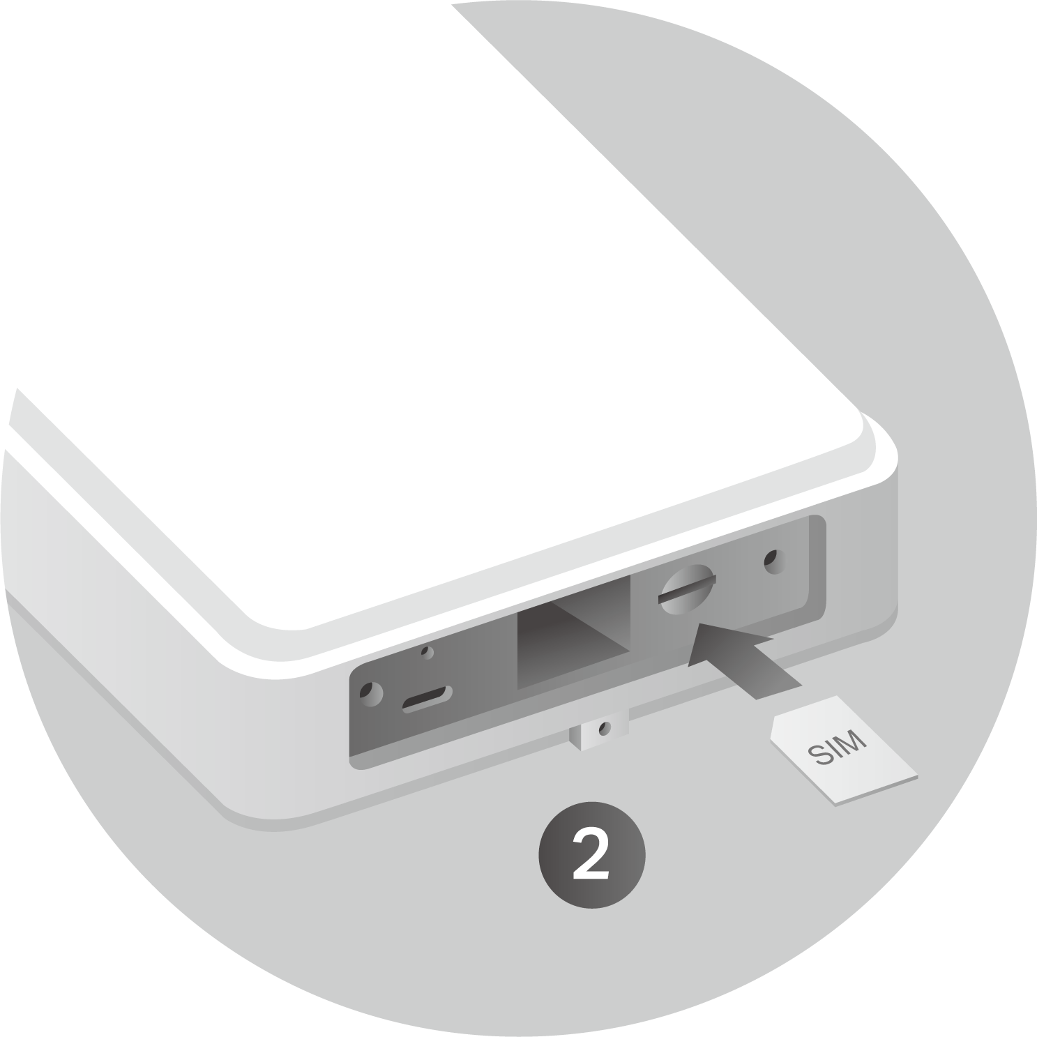 Image of inserting the nano sim card